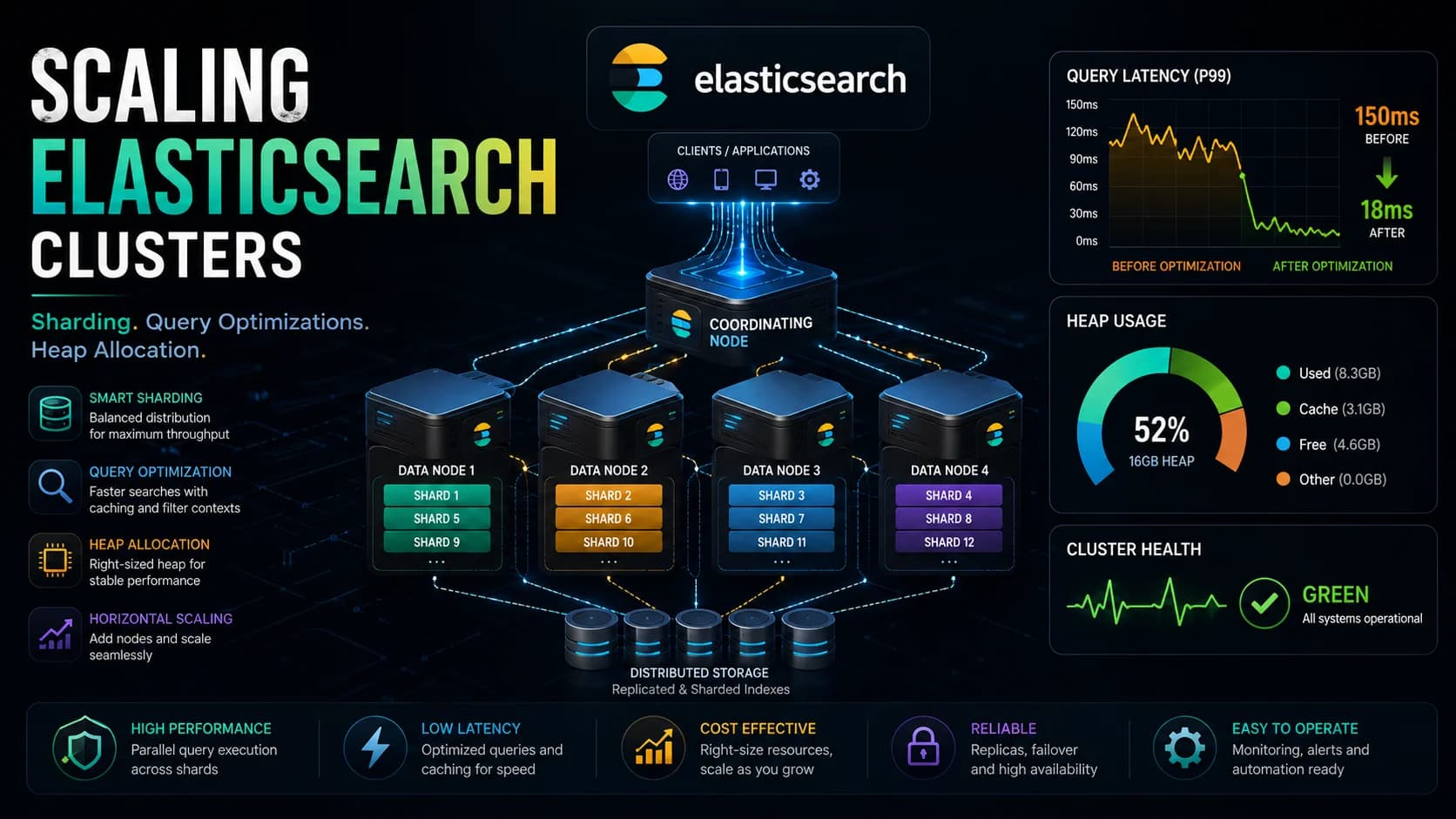 Scaling Elasticsearch Clusters: Sharding, Query Optimizations, and Heap Allocation